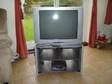 28 INCH Bush TV and Glass fronted Cabinet Silver 28 inch....