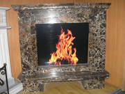 MARBLE FIREPLACE,  Emperador Gold