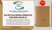Dag Recycled Paper Brown Corrugated Card Menu Holders